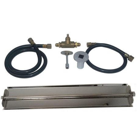 TRETCO 30 in. Stainless Steel Linear Burner Pan Kit, Natural Gas OB5SS-BK1-30-NG